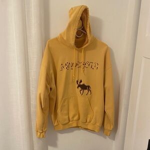 Moose Graphic Yellow Hoodie